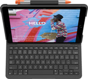 Logitech - Slim Folio Keyboard Folio for Apple iPad (7th, 8th & 9th Generation) - Graphite