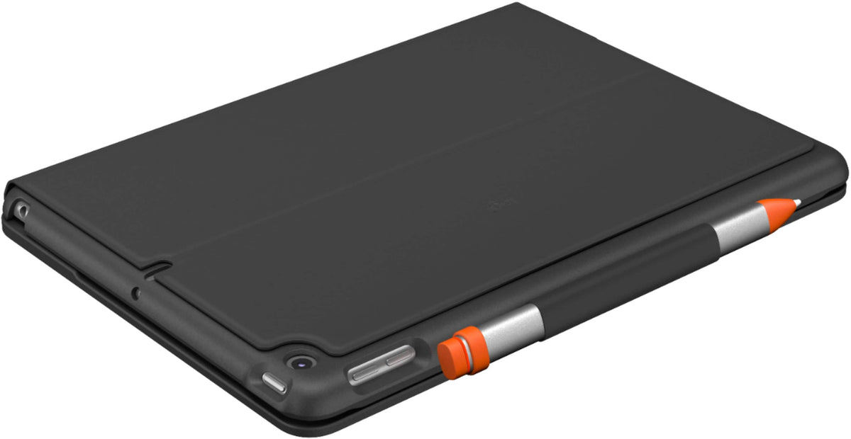 Logitech - Slim Folio Keyboard Folio for Apple iPad (7th, 8th & 9th Generation) - Graphite