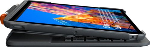 Logitech - Slim Folio Keyboard Folio for Apple iPad (7th, 8th & 9th Generation) - Graphite