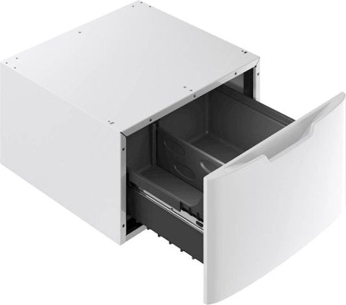 GE - 16” Laundry Pedestal with Storage Drawer for Select Washers and Dryers - White