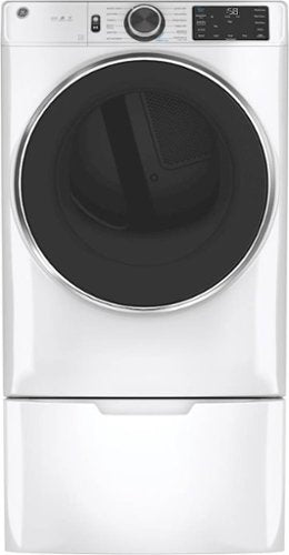 GE - 16” Laundry Pedestal with Storage Drawer for Select Washers and Dryers - White