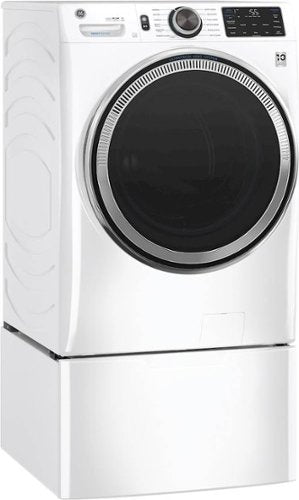 GE - 16” Laundry Pedestal with Storage Drawer for Select Washers and Dryers - White