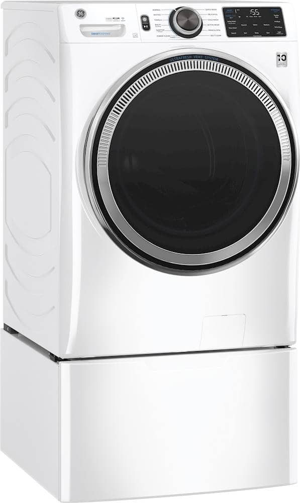 GE - 16” Laundry Pedestal with Storage Drawer for Select Washers and Dryers - White