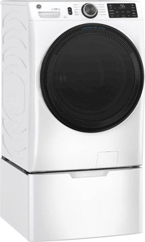 GE - 16” Laundry Pedestal with Storage Drawer for Select Washers and Dryers - White