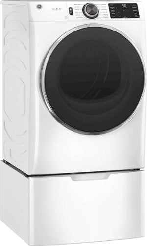 GE - 16” Laundry Pedestal with Storage Drawer for Select Washers and Dryers - White