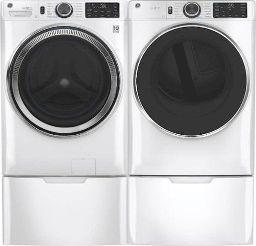 GE - 16” Laundry Pedestal with Storage Drawer for Select Washers and Dryers - White