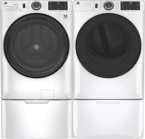 GE - 16” Laundry Pedestal with Storage Drawer for Select Washers and Dryers - White