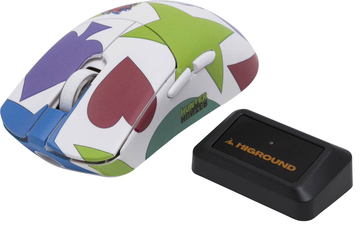 Higround - Hunter x Hunter Yuma Lightweight Wireless Optical Gaming Mouse with Hand-Applied Art - Wireless - Hisoka