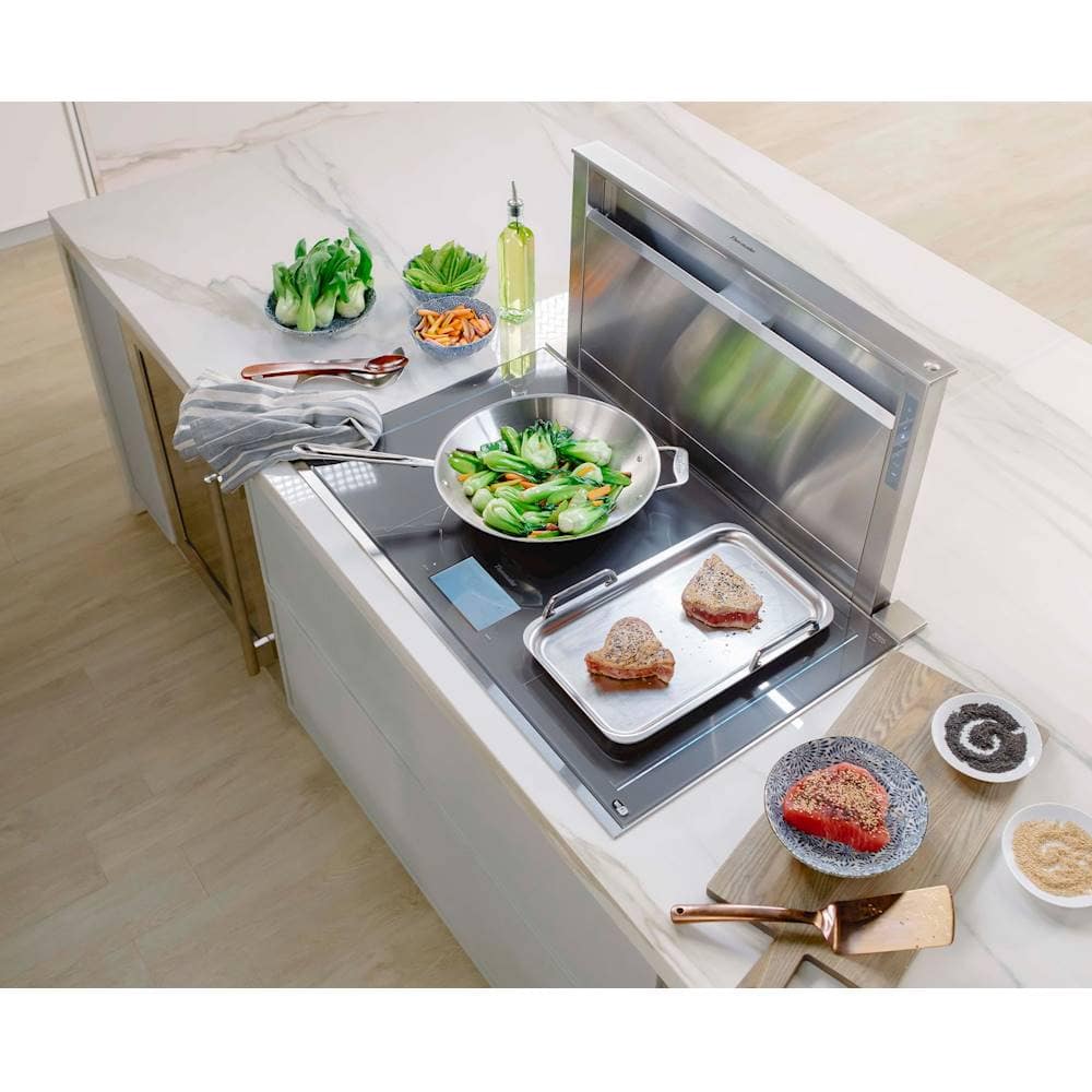 Thermador Masterpiece - 36 inches - Convertible & Recirculating - Telescopic Downdraft Range Hood - Stainless Steel