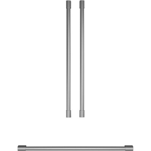 Monogram - Statement Collection Handle Kit for Select French Door Refrigerators - Silver