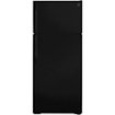 GE - 28 in. Wide 17.5 Cu. Ft. Top-Freezer Refrigerator with Edge-to-Edge Glass Shelves - Black