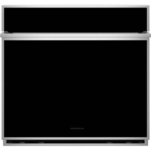 Monogram - 30" Built-In Single Electric Convection Wall Oven with Precision Cooking and LCD Controls - Stainless Steel