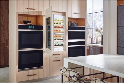 Monogram - 30" Built-In Single Electric Convection Wall Oven with Precision Cooking and LCD Controls - Stainless Steel