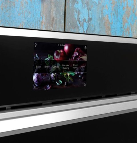 Monogram - 30" Built-In Single Electric Convection Wall Oven with Precision Cooking and LCD Controls - Stainless Steel