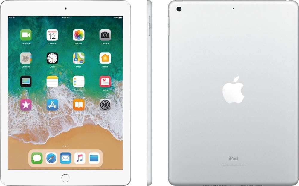 Apple - Certified Refurbished iPad (5th Generation) (2017) Wi-Fi - 32GB - Silver