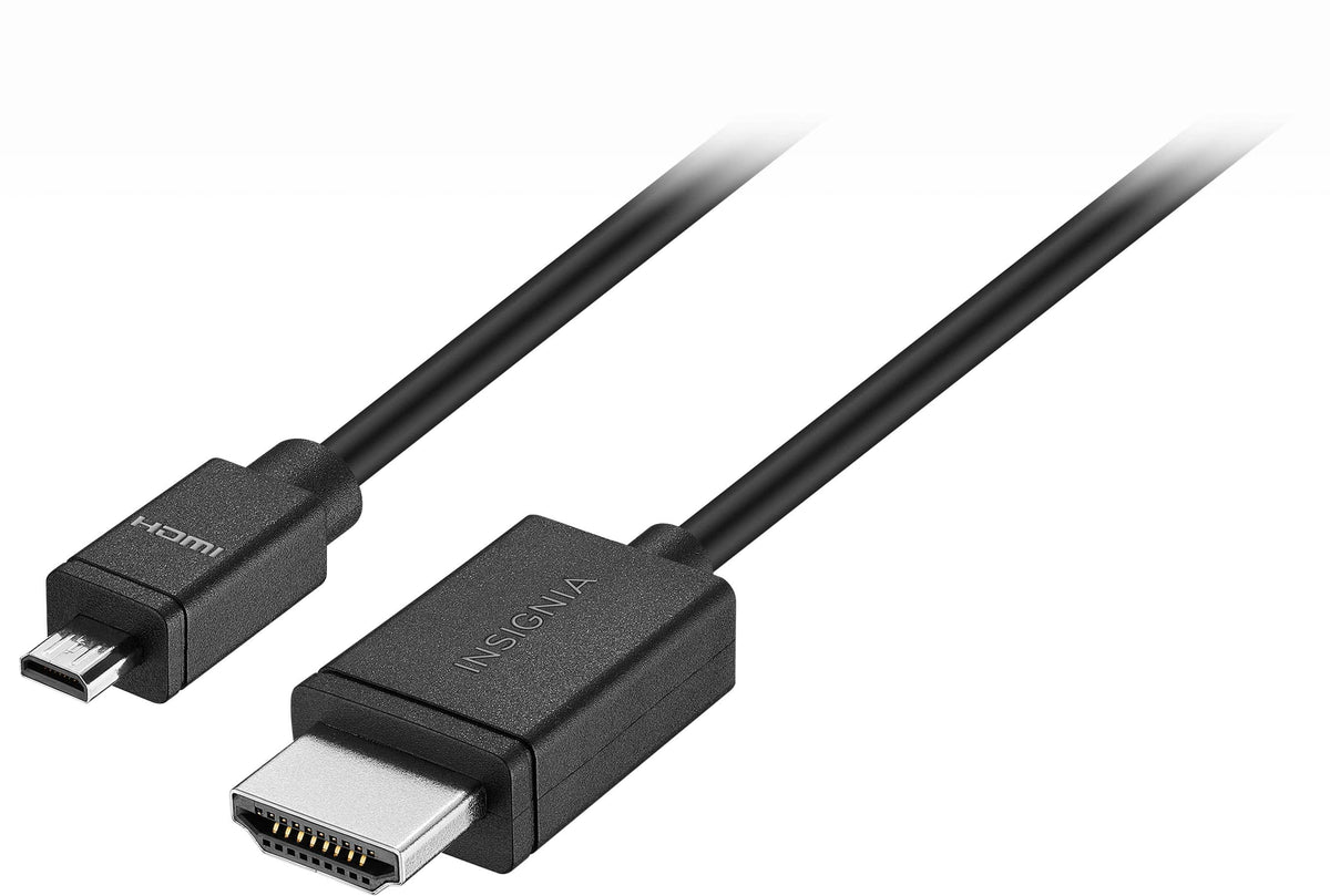 Insignia™ - 8’ Micro HDMI Cable to HDMI - Black