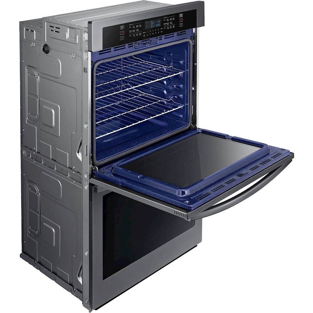 Samsung - 30" Built-In Double Wall Oven with WiFi - Black Stainless Steel