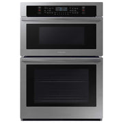 Samsung - 30" Microwave Combination Wall Oven with WiFi - Stainless Steel