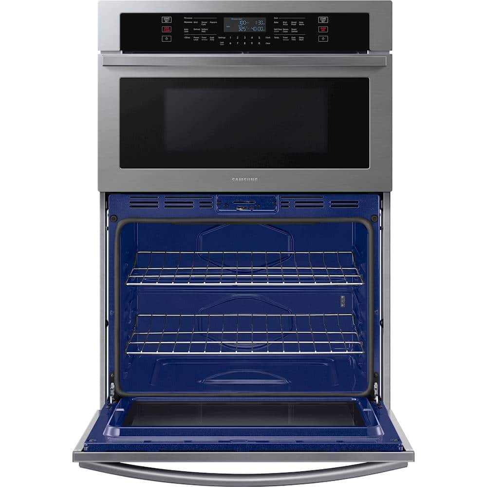 Samsung - 30" Microwave Combination Wall Oven with WiFi - Stainless Steel
