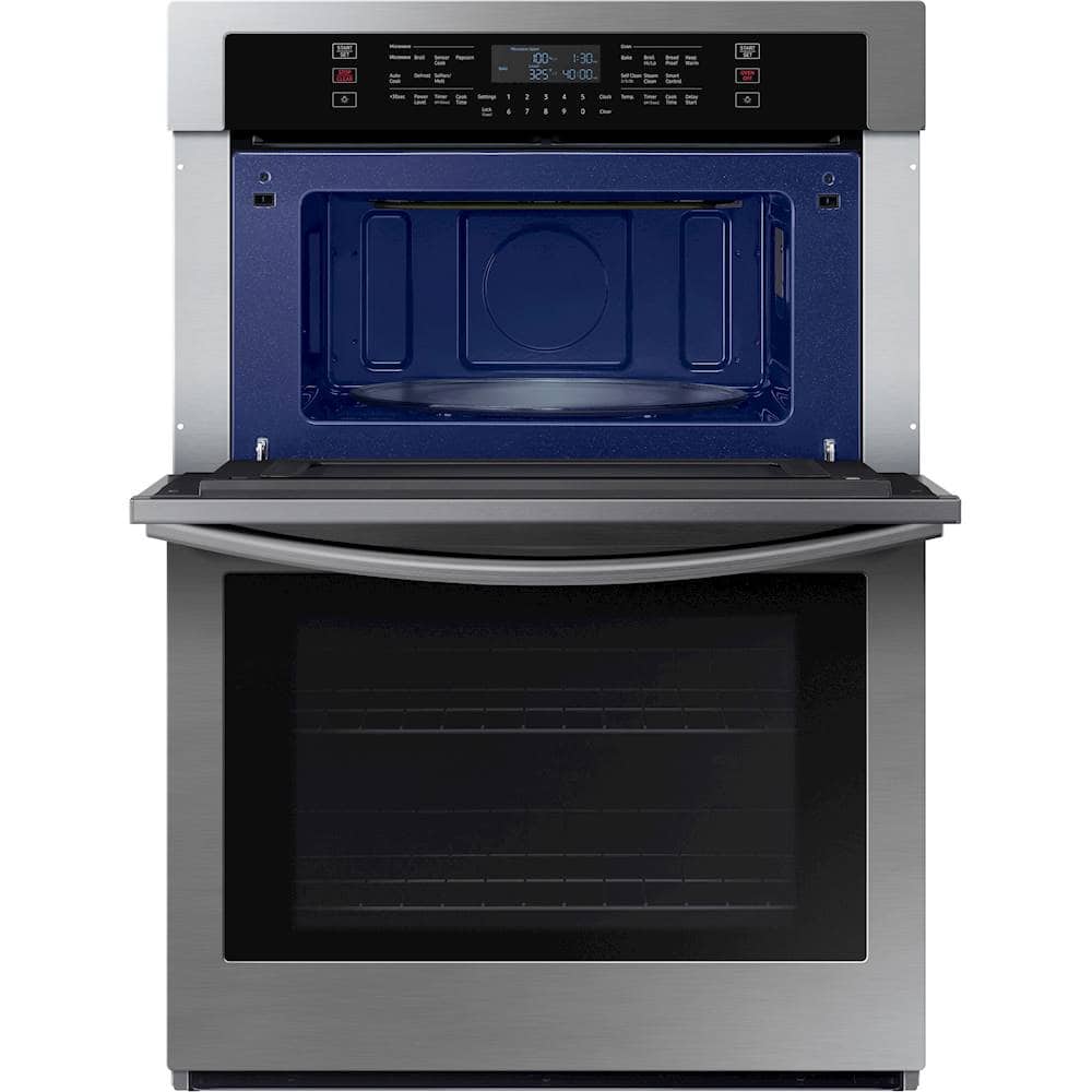 Samsung - 30" Microwave Combination Wall Oven with WiFi - Stainless Steel