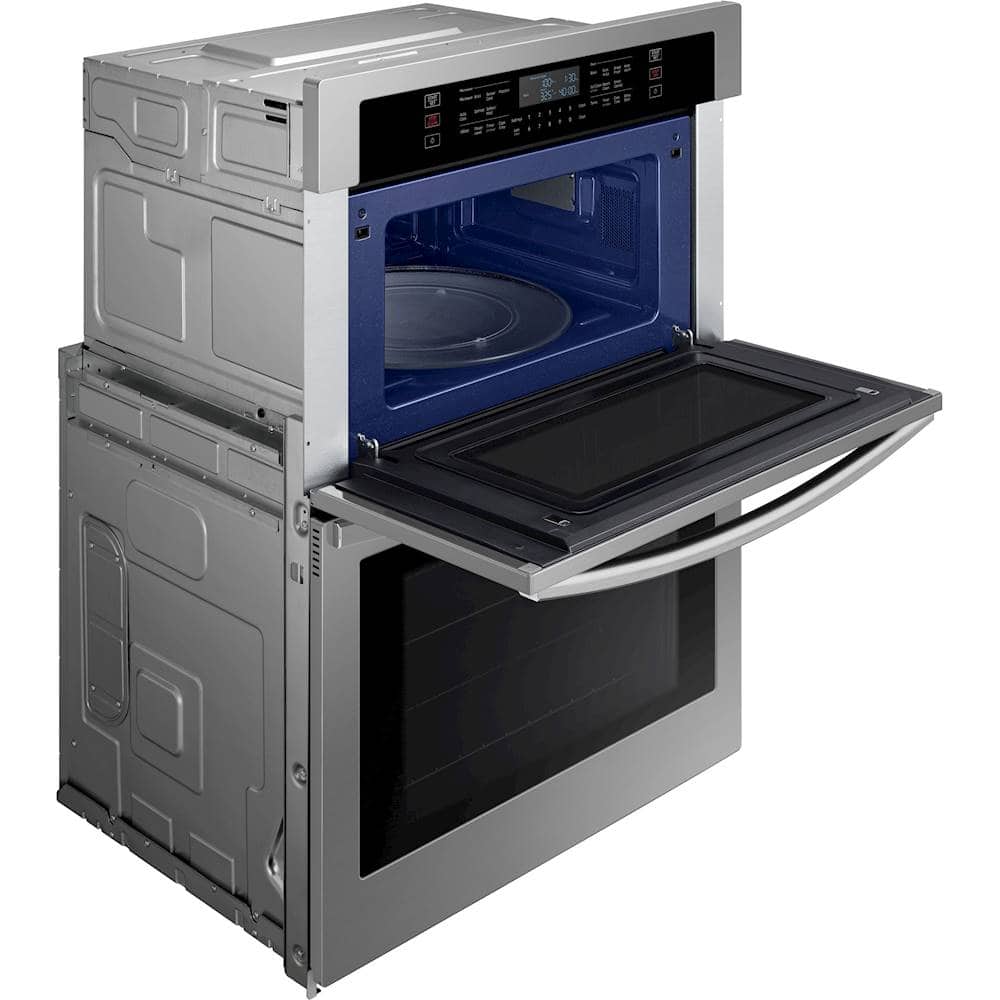Samsung - 30" Microwave Combination Wall Oven with WiFi - Stainless Steel