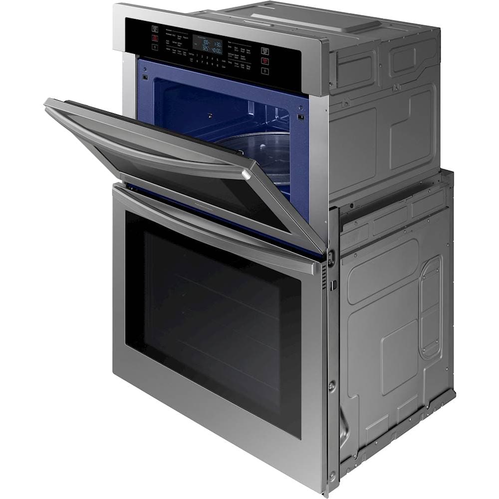 Samsung - 30" Microwave Combination Wall Oven with WiFi - Stainless Steel