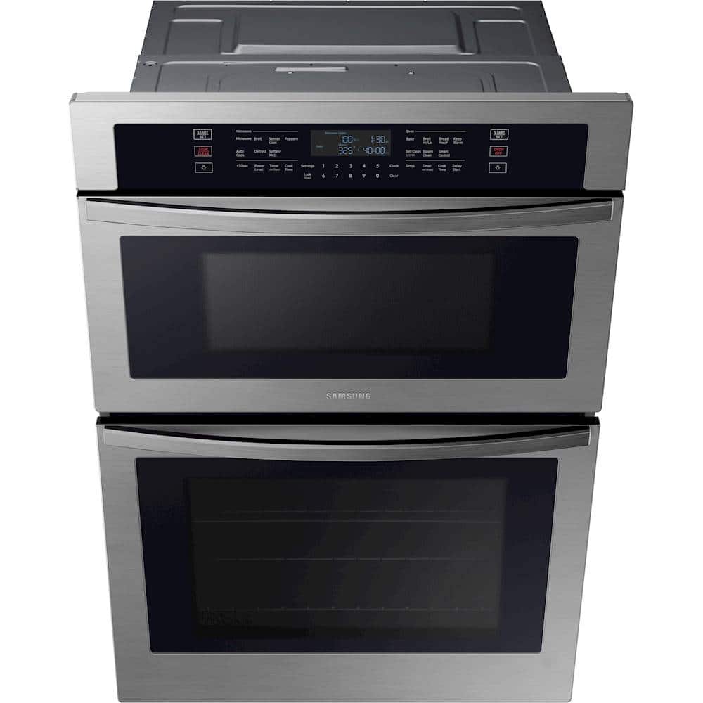 Samsung - 30" Microwave Combination Wall Oven with WiFi - Stainless Steel
