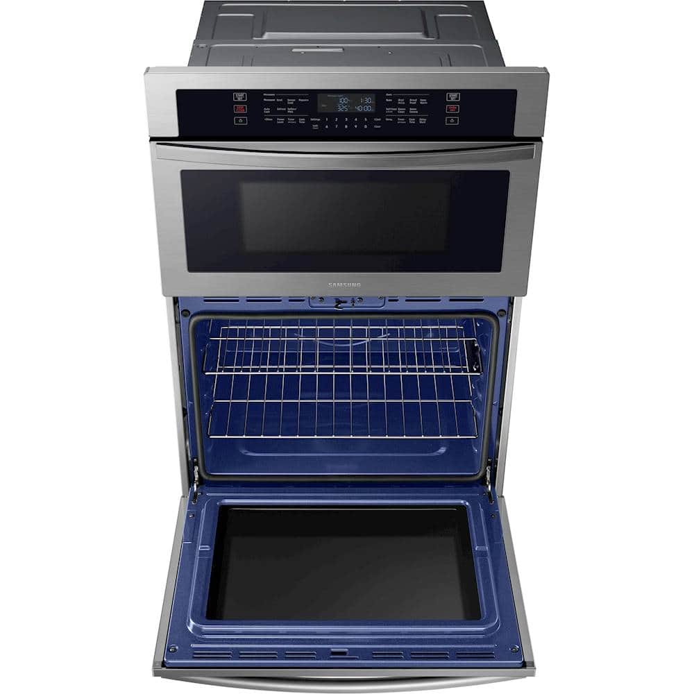 Samsung - 30" Microwave Combination Wall Oven with WiFi - Stainless Steel