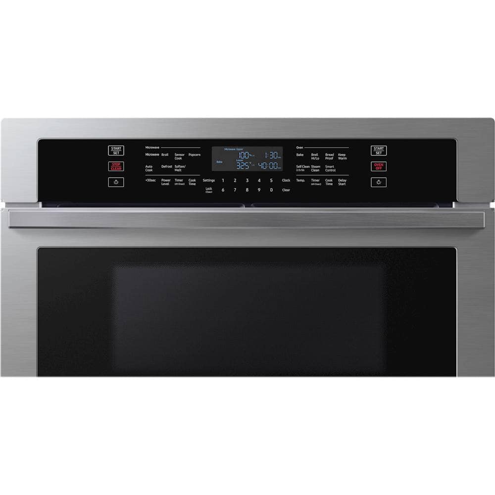 Samsung - 30" Microwave Combination Wall Oven with WiFi - Stainless Steel