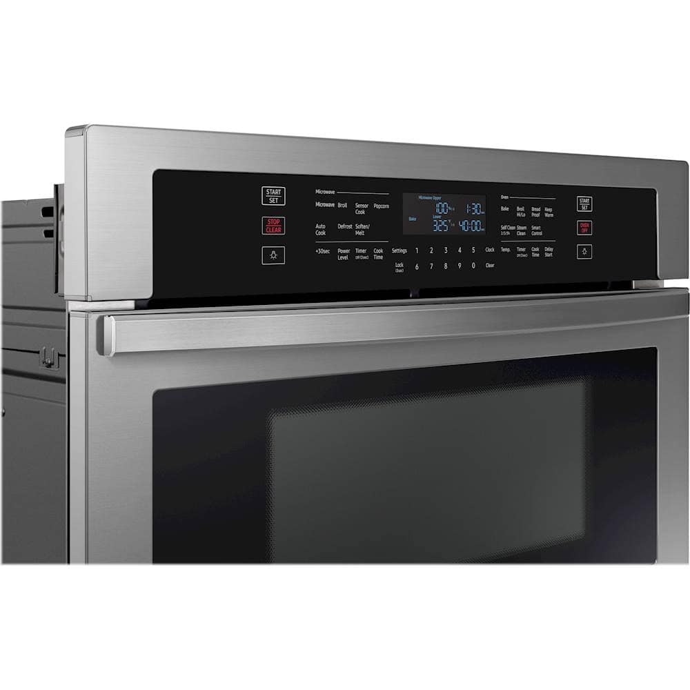 Samsung - 30" Microwave Combination Wall Oven with WiFi - Stainless Steel