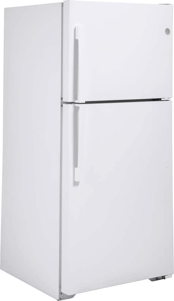 GE - 30 in. Wide 19.2 Cu. Ft. Top-Freezer Refrigerator with Interior LED Lighting - White