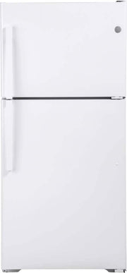 GE - 30 in. Wide 19.2 Cu. Ft. Top-Freezer Refrigerator with Interior LED Lighting - White