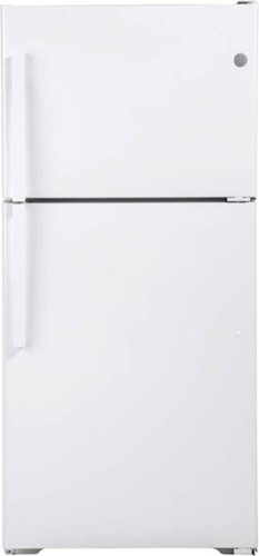 GE - 30 in. Wide 19.2 Cu. Ft. Top-Freezer Refrigerator with Interior LED Lighting - White