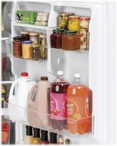 GE - 30 in. Wide 19.2 Cu. Ft. Top-Freezer Refrigerator with Interior LED Lighting - White