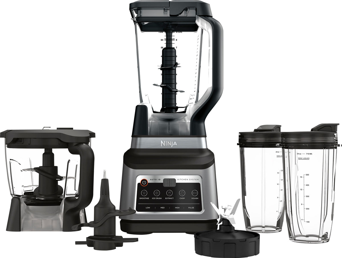 Ninja - Professional Plus Kitchen System with Auto-iQ & (2) 24oz Single-Serve Cups - Stainless Steel
