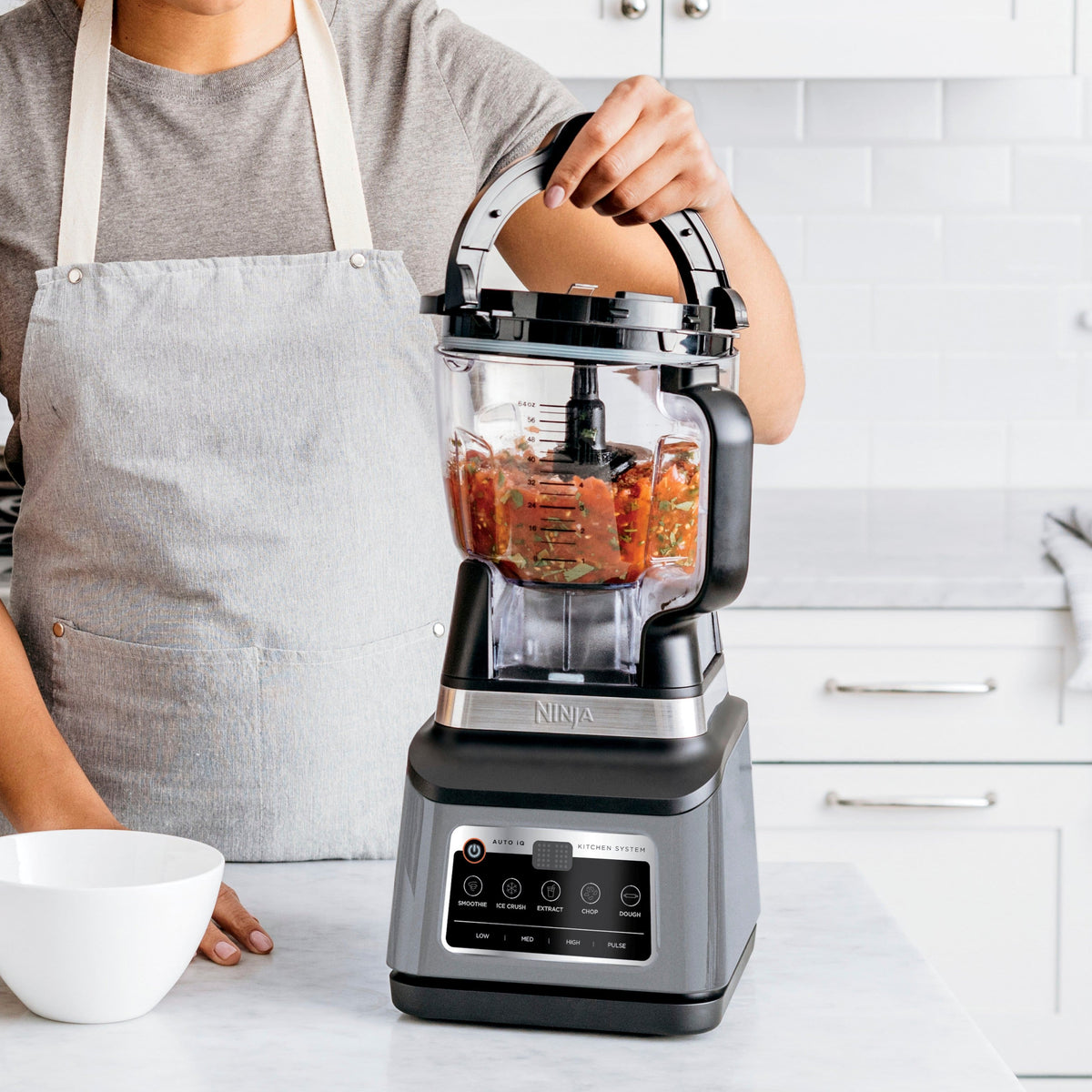 Ninja - Professional Plus Kitchen System with Auto-iQ & (2) 24oz Single-Serve Cups - Stainless Steel