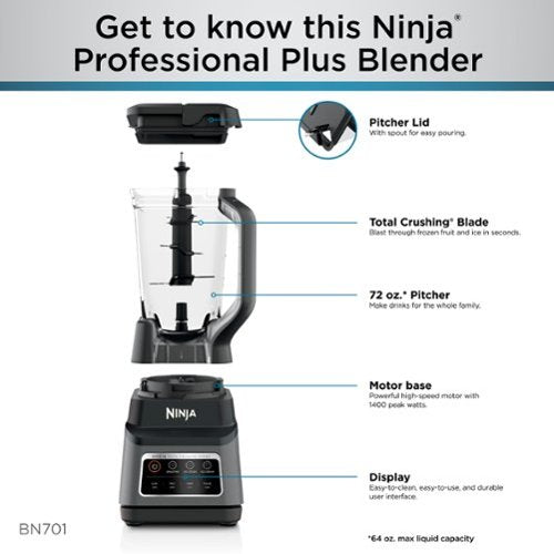 Ninja - Professional Plus Blender with Auto-iQ - Gray