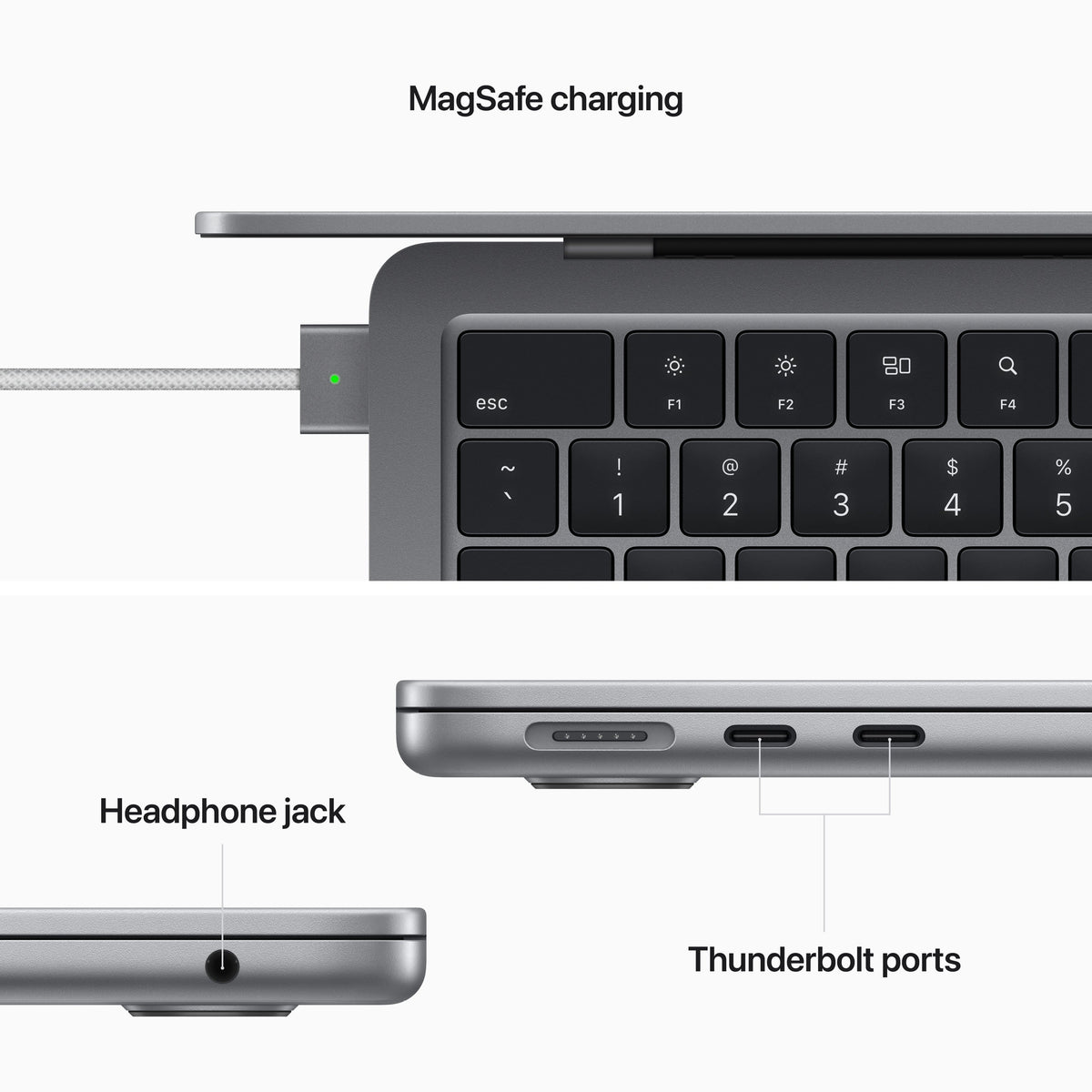 Apple - Geek Squad Certified Refurbished MacBook Air 13-inch Apple M2 chip Built for Apple Intelligence- 16GB Memory - 256GB SSD - Space Gray