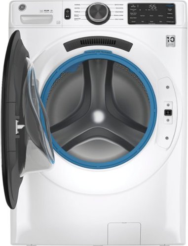 GE - 4.8 Cu. Ft. High-Efficiency Stackable Smart Front Load Washer w/ Odorblock Ultra Fresh Vent System & Microban Technology - White