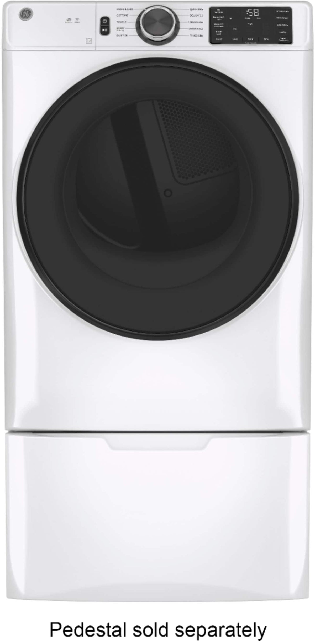 GE - 7.8 Cu. Ft. Stackable Smart 10-Cycle Electric Dryer - White