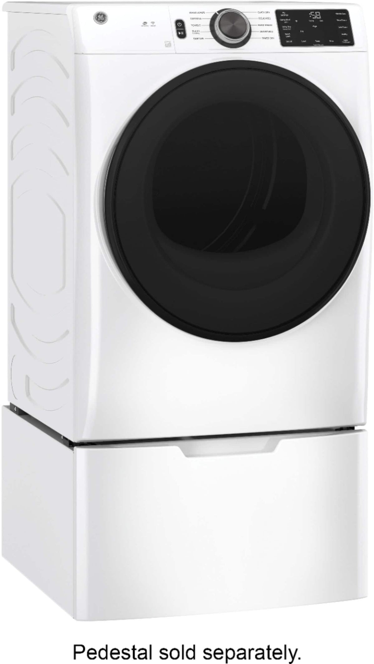 GE - 7.8 Cu. Ft. Stackable Smart 10-Cycle Electric Dryer - White
