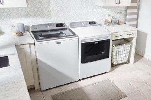 Maytag - 7.4 Cu. Ft. Smart Electric Dryer with Extra Power Button - White