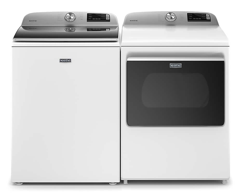 Maytag - 7.4 Cu. Ft. Smart Electric Dryer with Extra Power Button - White