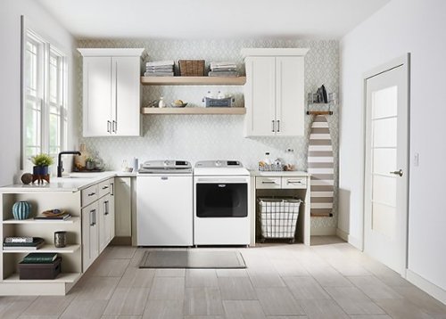Maytag - 7.4 Cu. Ft. Smart Electric Dryer with Extra Power Button - White