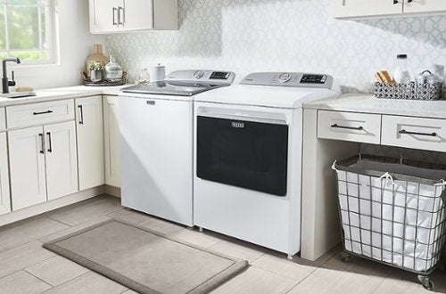 Maytag - 7.4 Cu. Ft. Smart Electric Dryer with Extra Power Button - White