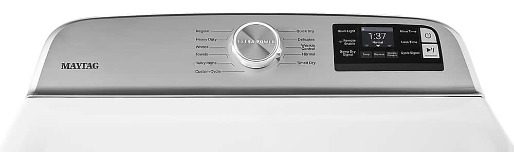 Maytag - 7.4 Cu. Ft. Smart Electric Dryer with Extra Power Button - White