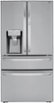 LG - 36-in 22.5 Cu. Ft. 4-Door French Door-in-Door Counter-Depth Smart Refrigerator with Craft Ice - Stainless Steel