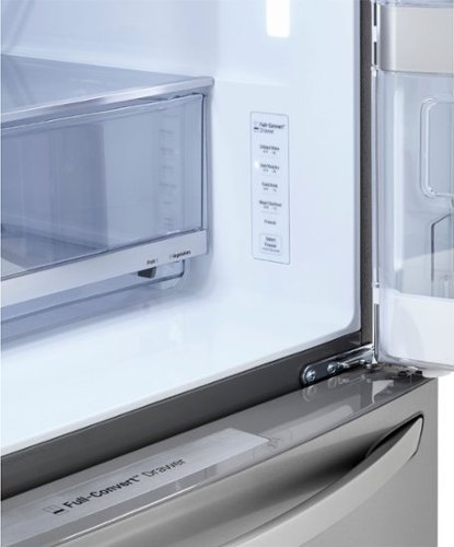 LG - 36-in 22.5 Cu. Ft. 4-Door French Door-in-Door Counter-Depth Smart Refrigerator with Craft Ice - Stainless Steel