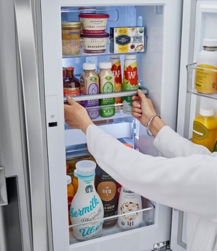 LG - 36-in 22.5 Cu. Ft. 4-Door French Door-in-Door Counter-Depth Smart Refrigerator with Craft Ice - Stainless Steel