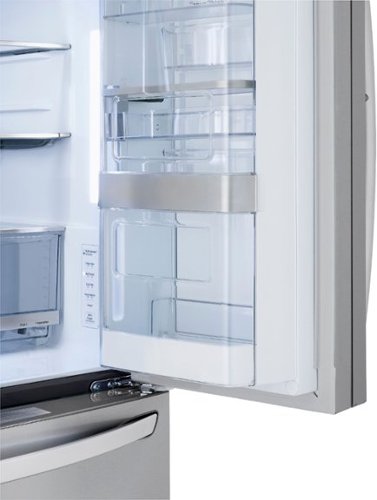LG - 36-in 22.5 Cu. Ft. 4-Door French Door-in-Door Counter-Depth Smart Refrigerator with Craft Ice - Stainless Steel